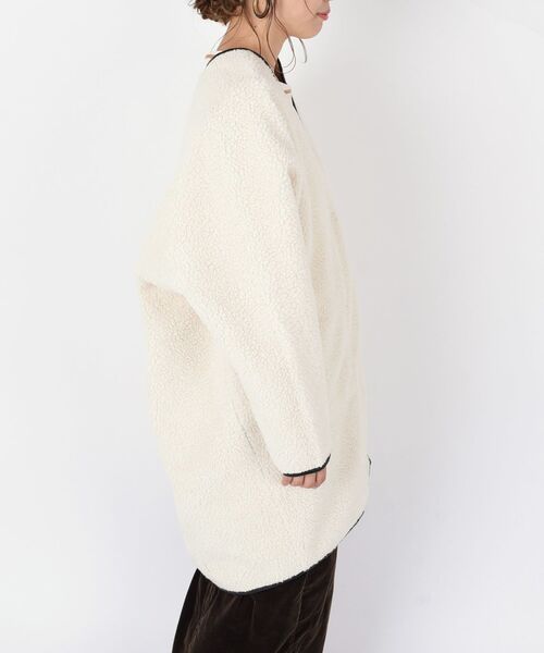 「Khaju」 ノーカラーコート ONE SIZE オフホワイト レディース_画像6