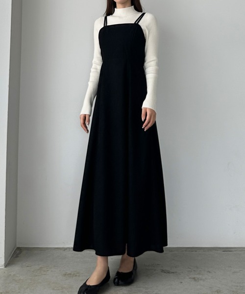 「Louere」 サロペットスカート LARGE グレー レディース_画像6