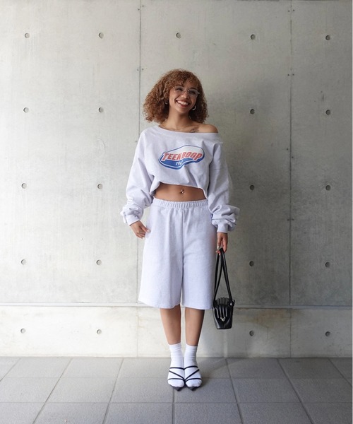 TEEN BOOP トレーナー スウェット オフショルルーズスウェット
