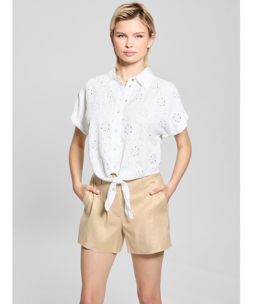 ブラウス シャツ NEW Ss Brigitte Embro Shirt 半袖シャツ レディース