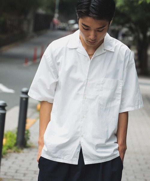 BEAMS シャツ ベーシック ルーズオープンカラーシャツ メンズ