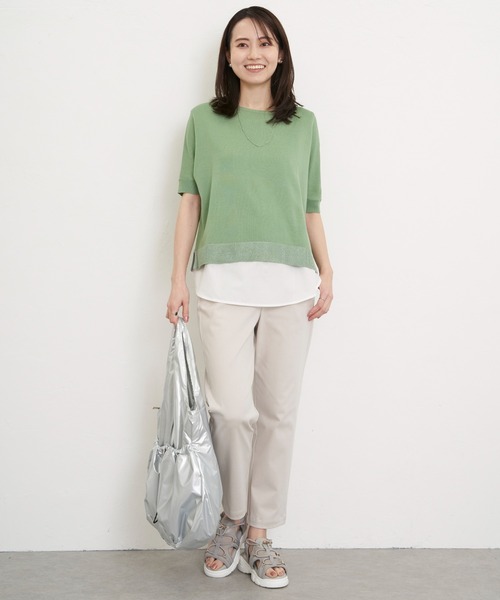 Sから2L対応 華やぐ煌めきラメ クルーネックニット Back to BASICS sakishimatokyo ニット セーター 「ラメニット」「キラキラ