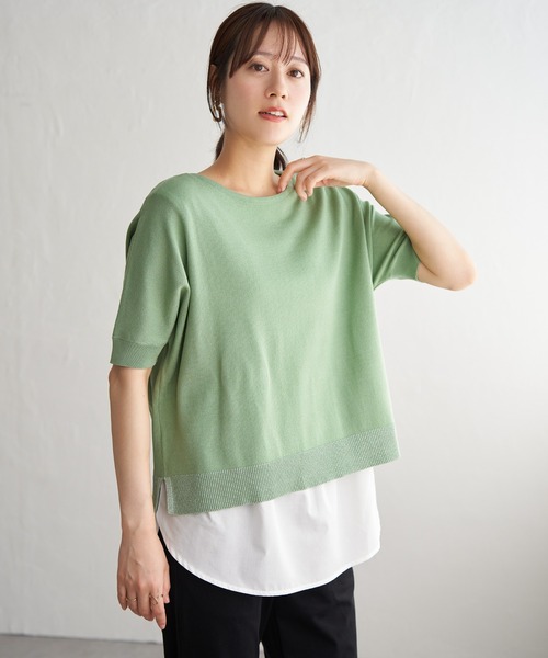 Sから2L対応 華やぐ煌めきラメ クルーネックニット Back to BASICS CAWAII（カワイイ） 華やぐ煌めきラメ クルーネックニット Back