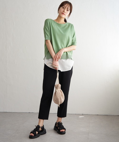 Sから2L対応 華やぐ煌めきラメ クルーネックニット Back to BASICS CAWAII（カワイイ） 華やぐ煌めきラメ クルーネックニット Back
