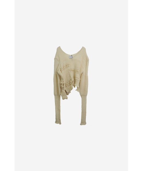 ニット セーター Mix Knit Top-Long Sleeves レディース