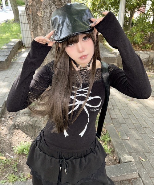 SETUPEXE tシャツ 「SETUP‐EXE」LACE OFF- SHOULDER TOP