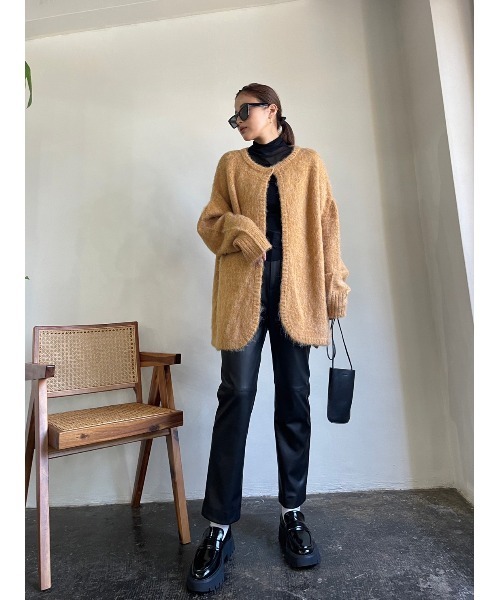 「TRUNC」 ニットカーディガン FREE アイボリー レディース_画像3