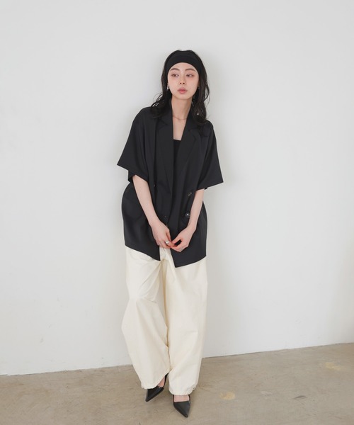 新品　 タグ付き　 ポリエステルブレンド ハーフスリーブ ジャケット ハーフスリーブジャケット | HEARTS