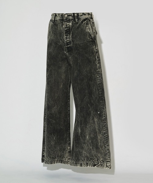 未使用　SHAREEF　チェンジスキニーデニム　カーキ　切り替え SHAREEF（シャリーフ） ジーンズ 「SHAREEF」BAGGY DENIM メンズ