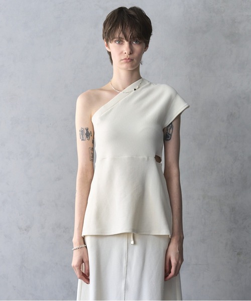 tシャツ Minfy oneshoulder CS  ミンフィーワンショルダーカットソー レディース