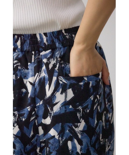 OUTDOOR PRODUCTS アソート柄イージパンツ ブルーA AZUL BY MOUSSY | アソート柄プリントイージーパンツ (パンツ