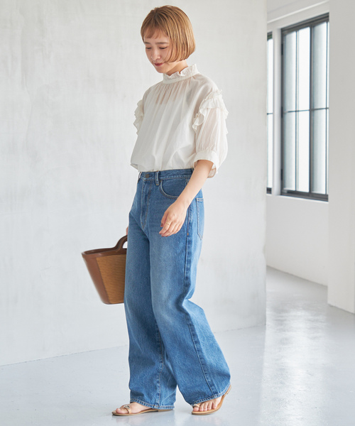 Spick＆Span 「Spick & Span」 7分袖ブラウス - ベージュ