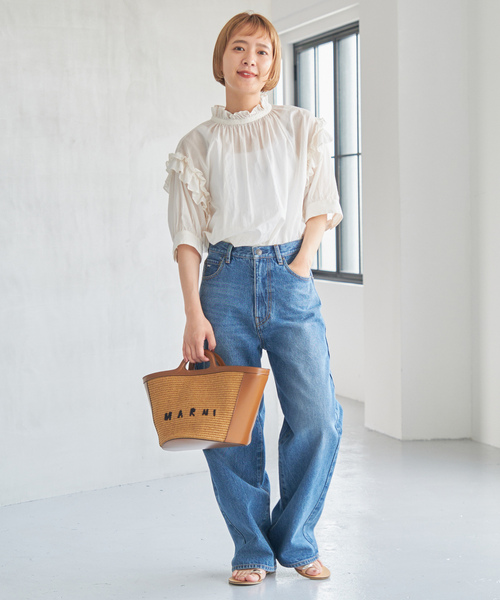 「Spick & Span」 7分袖ブラウス FREE ベージュ レディース Spick＆Span 「Spick & Span」 7分袖ブラウス - ベージュ