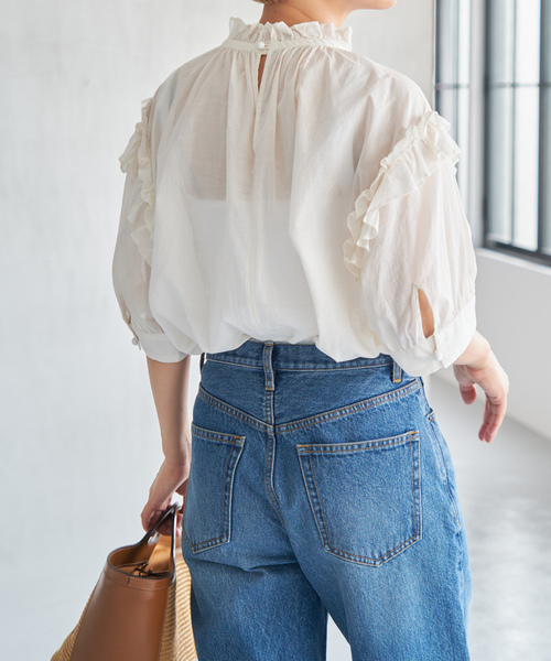 Spick＆Span 「Spick & Span」 7分袖ブラウス - ベージュ