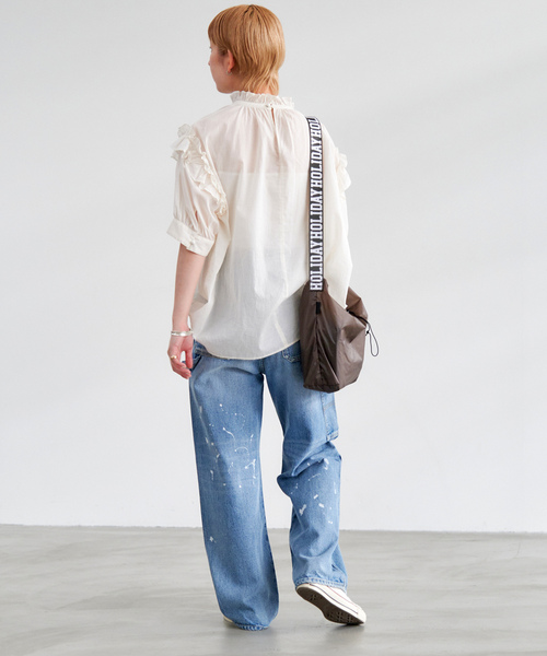「Spick & Span」 7分袖ブラウス - ベージュ レディース Spick＆Span 「Spick & Span」 7分袖ブラウス - ベージュ