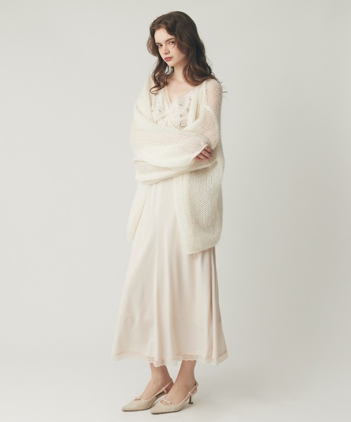 me&me couture ニット セーター 2wayキッドモヘヤシアーニット