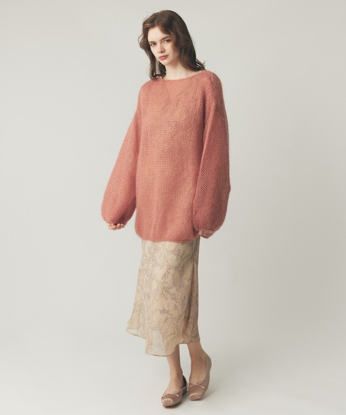 me&me couture ニット セーター 2wayキッドモヘヤシアーニット