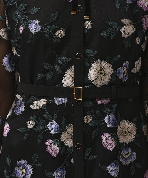 GRACE CONTINENTAL ワンピース マルチ刺繍フレアワンピース : ZOZOTOWN