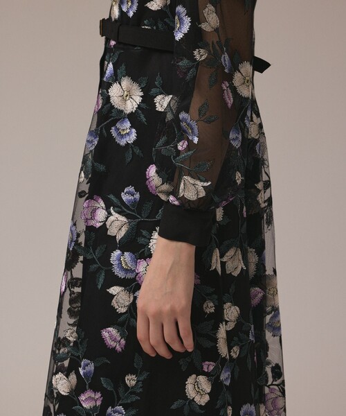 GRACE CONTINENTAL ワンピース マルチ刺繍フレアワンピース : ZOZOTOWN