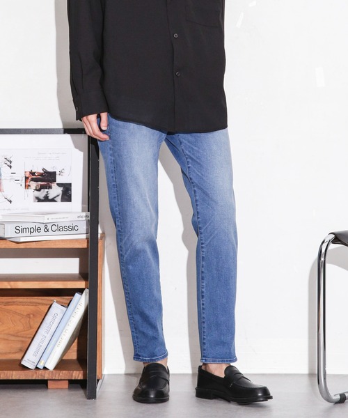 「NANO universe」 加工デニムパンツ M ブルー メンズ_画像5