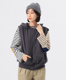 BEAMS BOY ベスト ジレ スウェット フルジップ パーカー