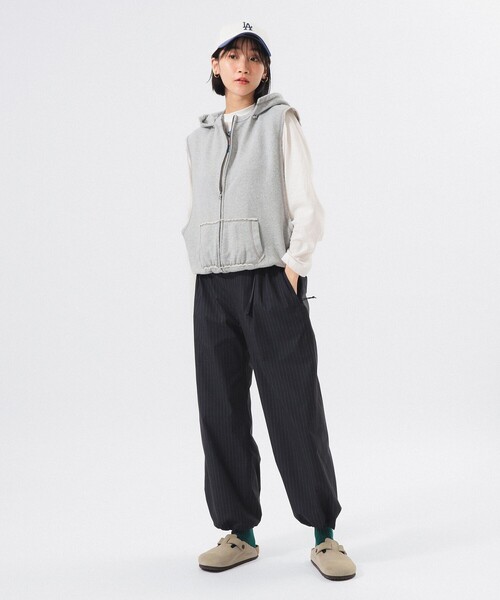 BEAMS BOY ベスト ジレ スウェット フルジップ パーカー