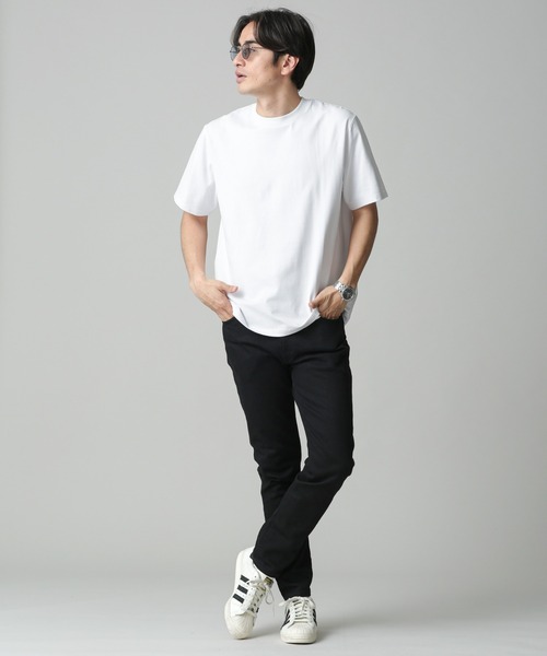 「NANO universe」 半袖Tシャツ X-LARGE ブラック メンズ