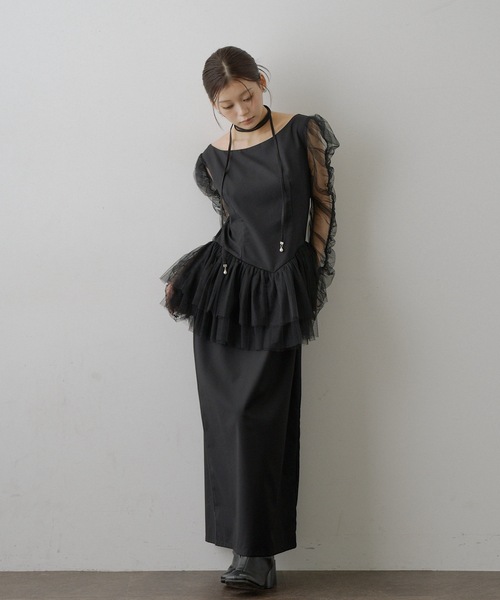 pearl glow velour dress チョーカー付　即日発送！ pearl glow velour dress チョーカー付 即日発送！ pearl glow velour