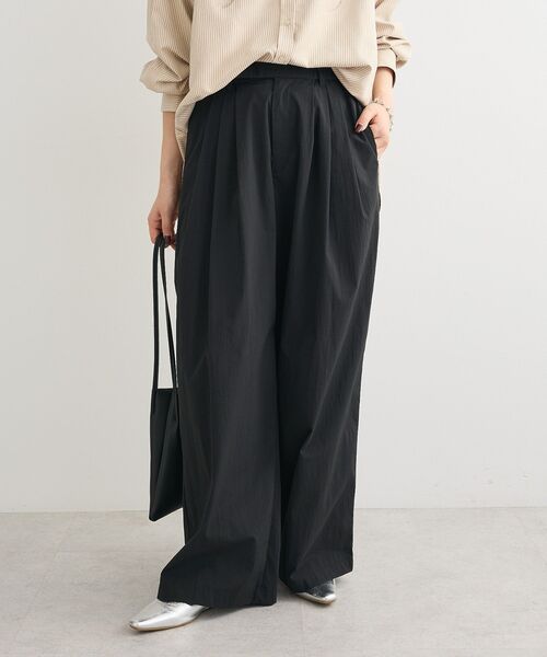 ELENCARE DUE ワイドパンツ パンツ スリータックパンツ レディース
