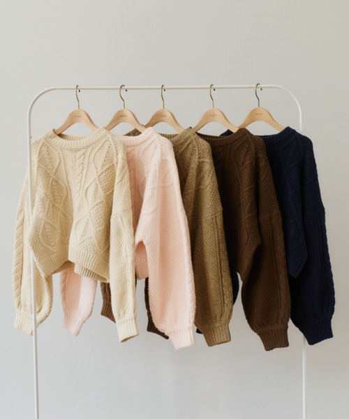 ニット セーター short cable knit/ショートケーブルニット レディース | OLUN | 06