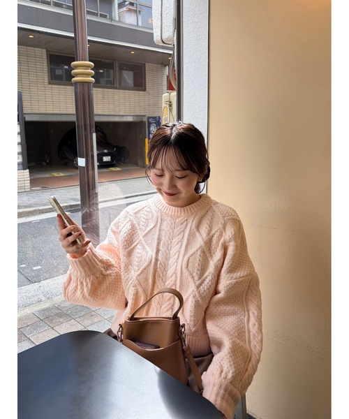 ニット セーター short cable knit/ショートケーブルニット レディース | OLUN | 23