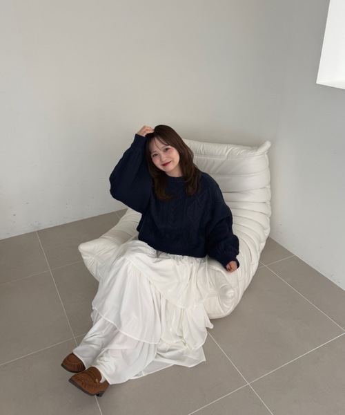 ニット セーター short cable knit/ショートケーブルニット レディース | OLUN | 24
