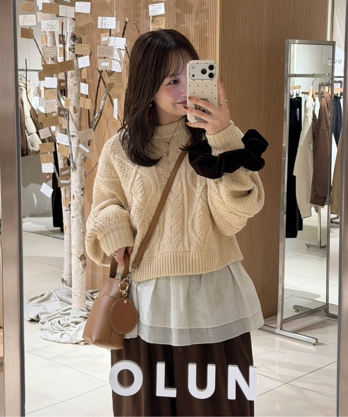 ニット セーター short cable knit/ショートケーブルニット レディース | OLUN | 21