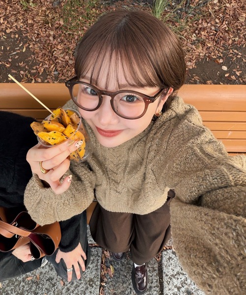 ニット セーター short cable knit/ショートケーブルニット レディース | OLUN | 19