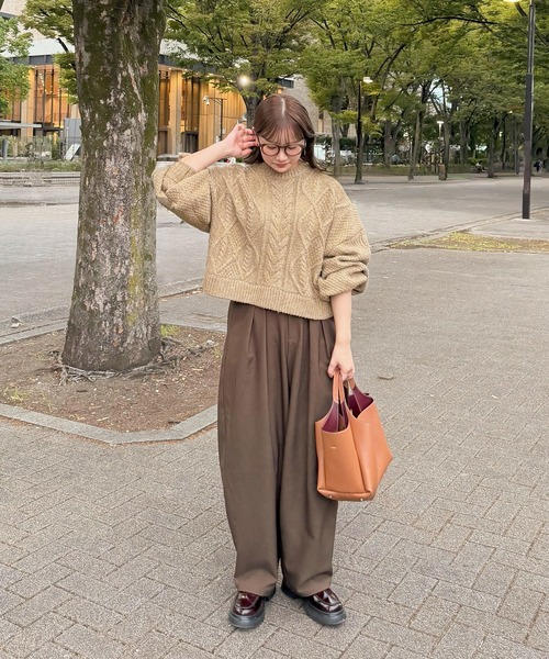 ニット セーター short cable knit/ショートケーブルニット レディース | OLUN | 20
