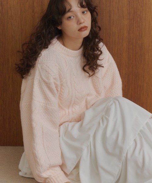 ニット セーター short cable knit/ショートケーブルニット レディース | OLUN | 11