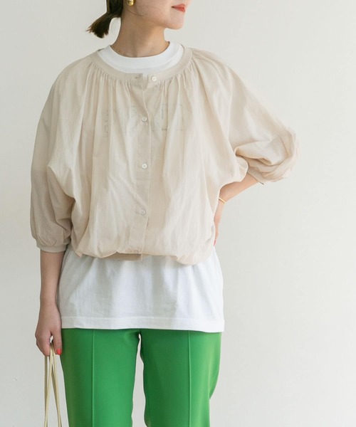 「UR Lab.」 7分袖ブラウス FREE グリーン レディース_画像2
