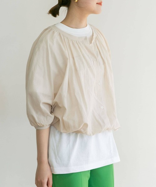 「UR Lab.」 7分袖ブラウス FREE グリーン レディース_画像8