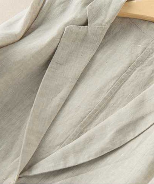 「BLANC FICELLE」 テーラードジャケット L ナチュラル レディース_画像6