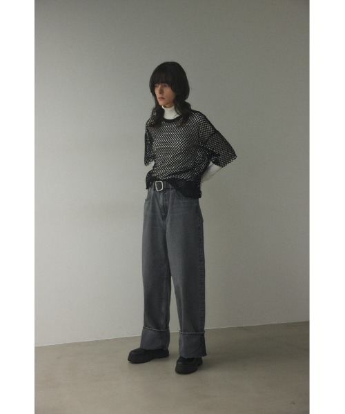 「BLACK BY MOUSSY」 半袖ニット FREE ブラック レディース_画像2