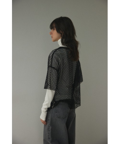 「BLACK BY MOUSSY」 半袖ニット FREE ブラック レディース_画像3