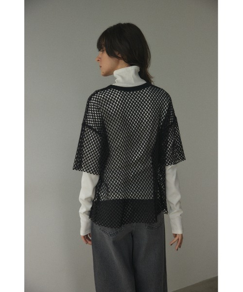 「BLACK BY MOUSSY」 半袖ニット FREE ブラック レディース_画像4