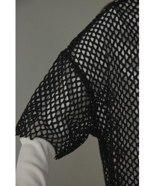「BLACK BY MOUSSY」 半袖ニット FREE ブラック レディース_画像6