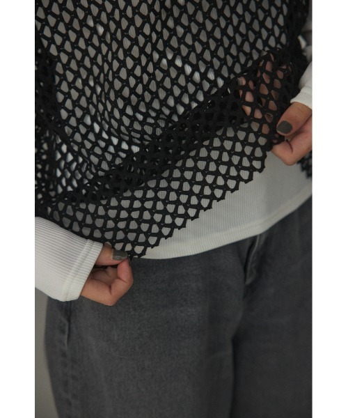 「BLACK BY MOUSSY」 半袖ニット FREE ブラック レディース_画像7