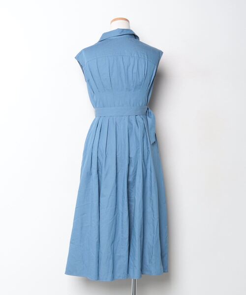 ANAYI 水色 ノースリーブワンピース ANAYI」 ノースリーブワンピース 34 ライトブルー レディース