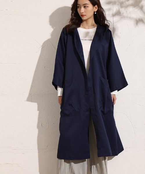 トレンチコート コート フード付きトレンチコート レディース