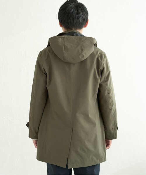 「IKKA LOUNGE」 ステンカラーコート X-LARGE ネイビー メンズ_画像5