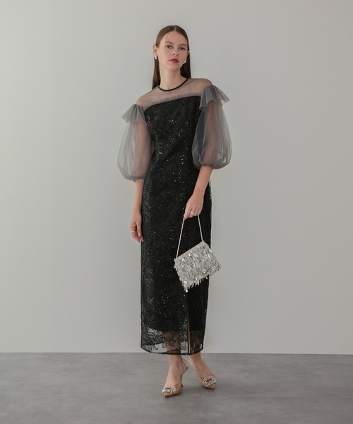 Leja（レジャ） ドレス 「LEJA」フラワースパンコールシアーフリル