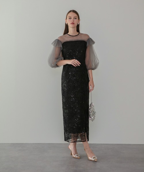 Leja（レジャ） ドレス 「LEJA」フラワースパンコールシアーフリル