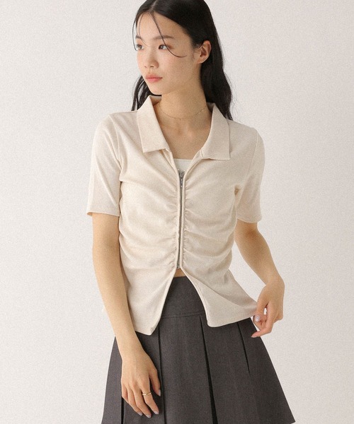 「Heather」 半袖カットソー FREE グレー レディース_画像7